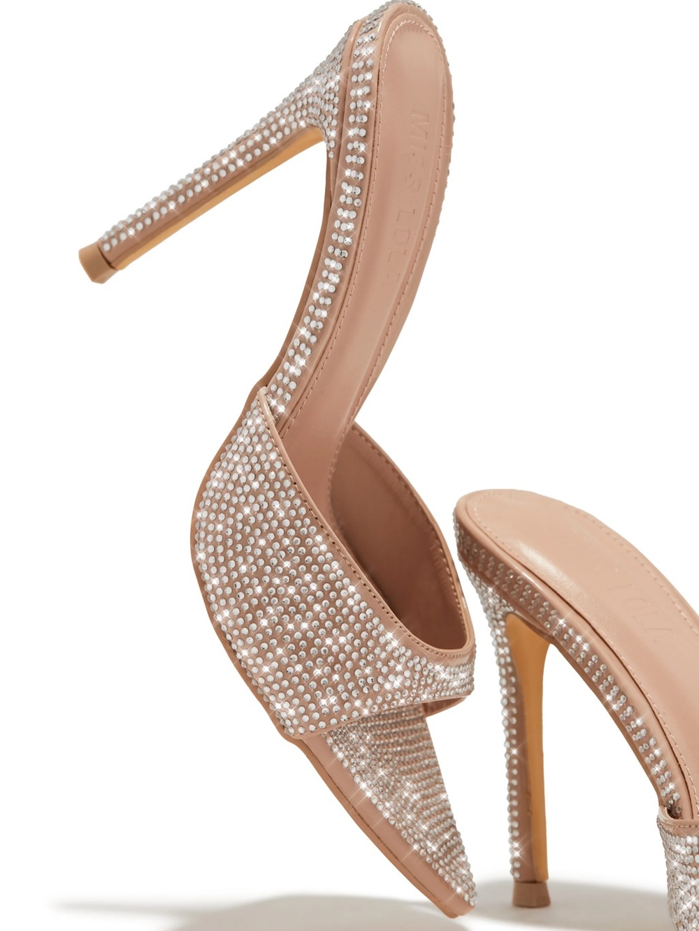 Olivia Johnson Crystal Embellished Stiletto Mule